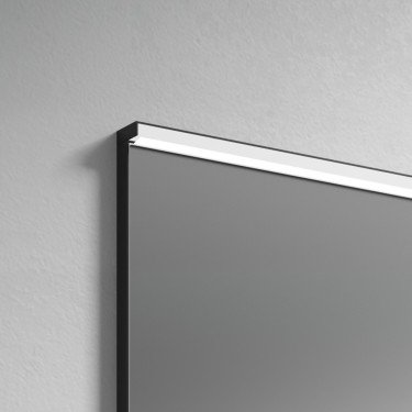 Aplique de luz LED Slim negro para baño