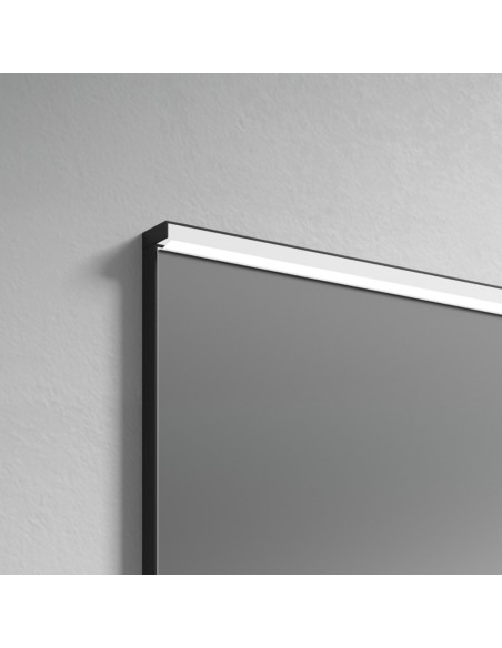 Aplique de luz LED Slim negro para baño