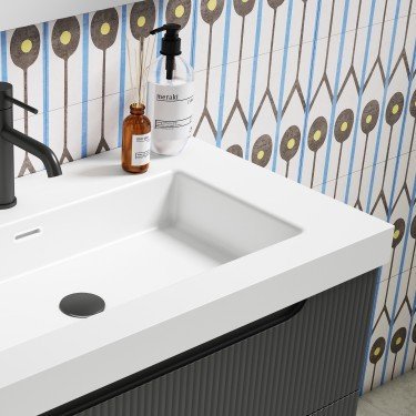 Mueble de baño suspendido DELEITE con encimera suri 2