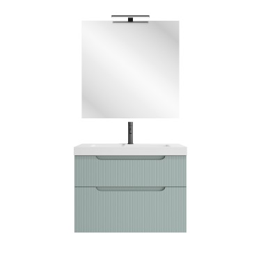 Mueble de baño suspendido DELEITE con encimera suri