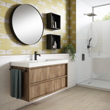 Mueble de baño suspendido NICOL con encimera Suri