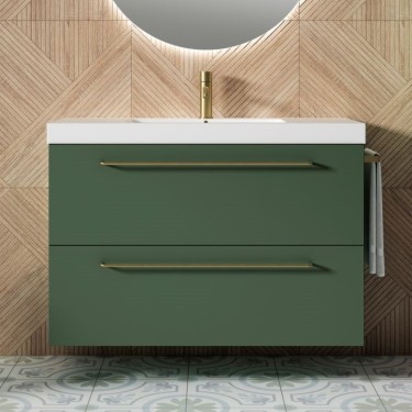 Mueble de baño suspendido TWIST con encimera Suri 2