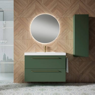 Mueble de baño suspendido TWIST con encimera Suri