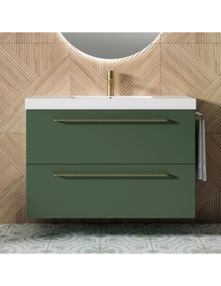 Mueble de baño suspendido TWIST con encimera Suri