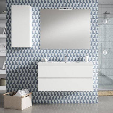 Mueble de baño suspendido KLIMT con encimera cerámica Moma