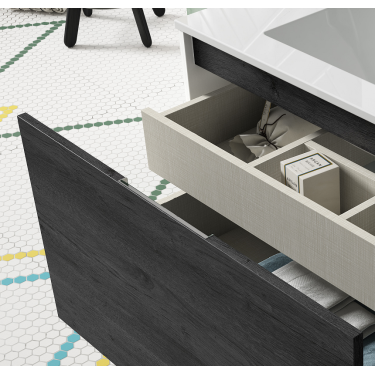 Mueble de baño suspendido CINAMMON con encimera cerámica 2