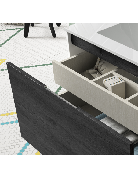 Mueble de baño suspendido CINAMMON con encimera cerámica