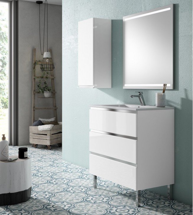 01 LULU| Mueble de baño al suelo 80 cm