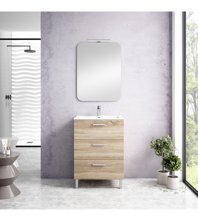 02 GARDENIA plus | Mueble baño al suelo 100 cm