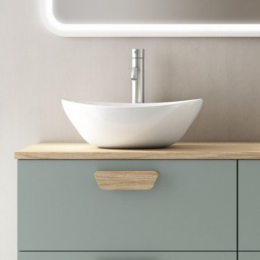 Mueble de baño suspendido HOLIKA con tapa madera 2