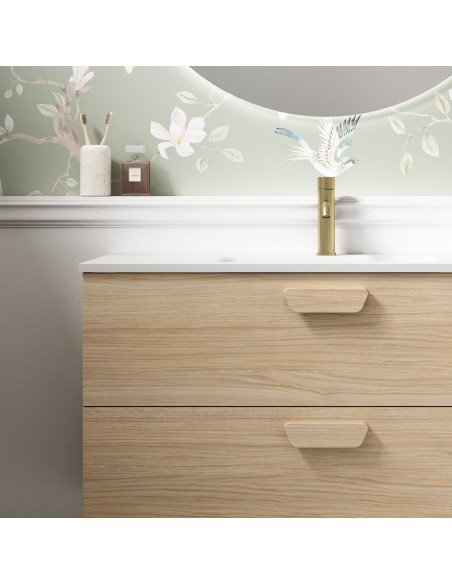 Mueble de baño suspendido HOLIKA con encimera cerámica Kent