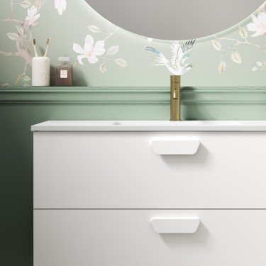 Mueble de baño suspendido HOLIKA con encimera cerámica Kent 2