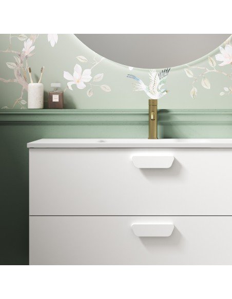 Mueble de baño suspendido HOLIKA con encimera cerámica Kent