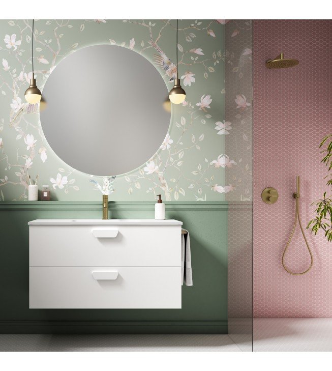 Mueble de baño suspendido HOLIKA con encimera cerámica Kent Mueble de baño suspendido HOLIKA con encimera cerámica Kent