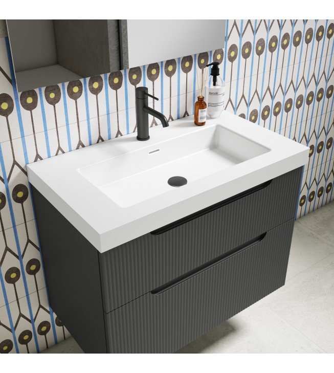 Mueble de baño suspendido DELEITE con encimera suri Mueble de baño suspendido DELEITE con encimera suri