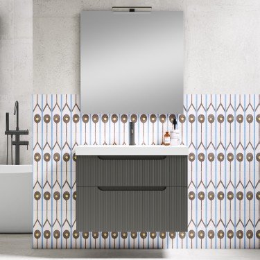 Mueble de baño suspendido DELEITE con encimera suri