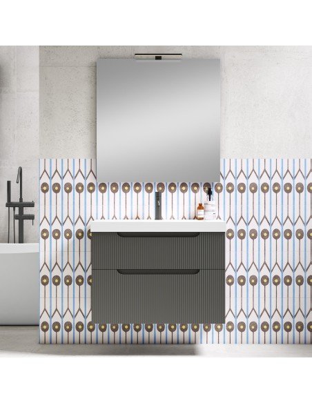 Mueble de baño suspendido DELEITE con encimera suri