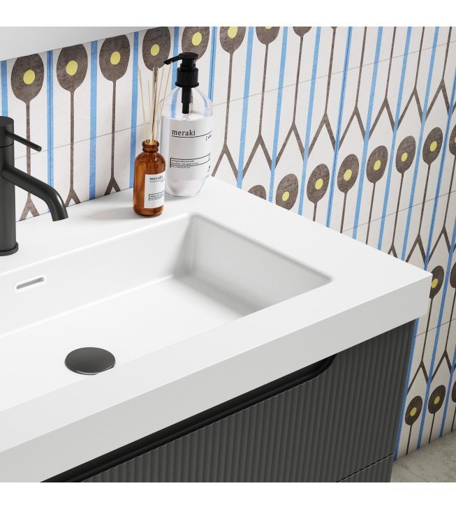 Mueble de baño suspendido DELEITE con encimera suri Mueble de baño suspendido DELEITE con encimera suri