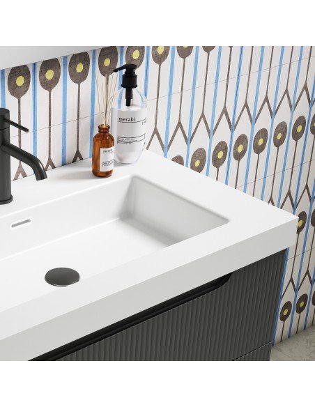 Mueble de baño suspendido DELEITE con encimera suri