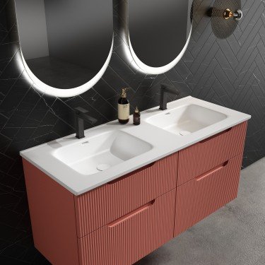 Mueble de baño suspendido DELEITE con encimera cerámica Kent 2