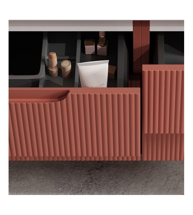 Mueble de baño suspendido DELEITE con encimera cerámica Kent