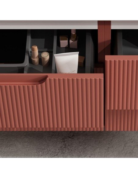 Mueble de baño suspendido DELEITE con encimera cerámica Kent