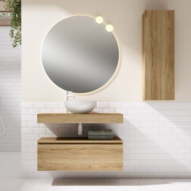 Mueble de baño suspendido ROBIN con bancada y mueble