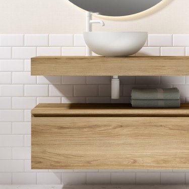 Mueble de baño suspendido ROBIN con bancada y mueble 2