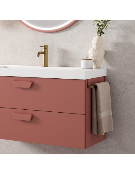 Mueble de baño suspendido HOLIKA con encimera suri