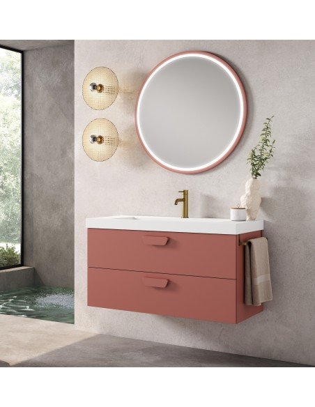 Mueble de baño suspendido HOLIKA con encimera suri