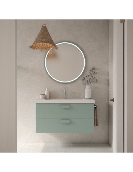 Mueble de baño suspendido HOLIKA con encimera suri