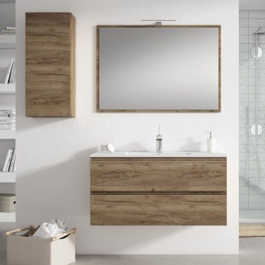 Mueble de baño suspendido KLIMT con encimera cerámica Moma