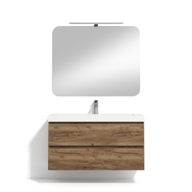 Mueble de baño suspendido KLIMT con encimera Suri resin stone