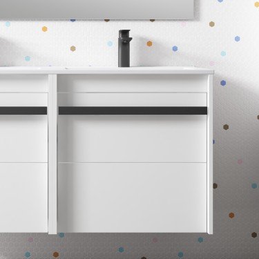 Mueble de baño suspendido ANAIS con encimera cerámica Moma 2