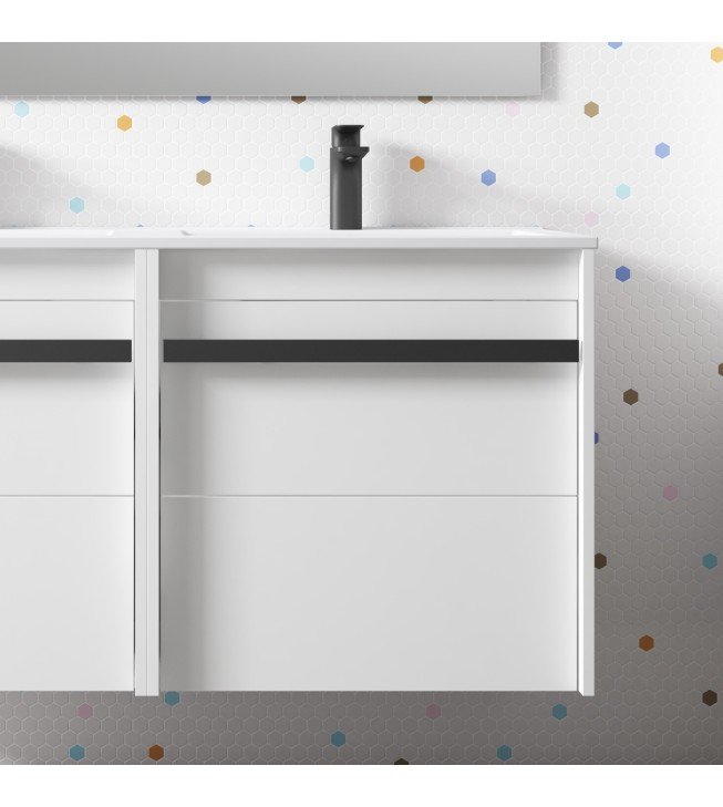 Mueble de baño suspendido ANAIS con encimera cerámica Moma