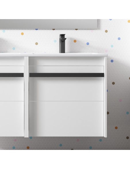 Mueble de baño suspendido ANAIS con encimera cerámica Moma