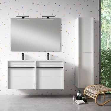 Mueble de baño suspendido ANAIS con encimera cerámica Moma