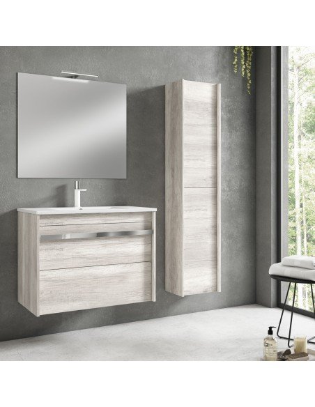 Mueble de baño suspendido ANAIS con encimera cerámica Moma