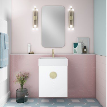 Mueble de baño suspendido NANO fondo reducido con lavabo Gross