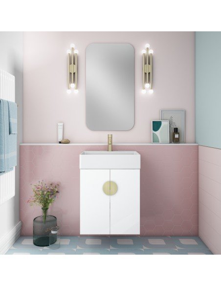 Mueble de baño suspendido NANO fondo reducido con lavabo Gross