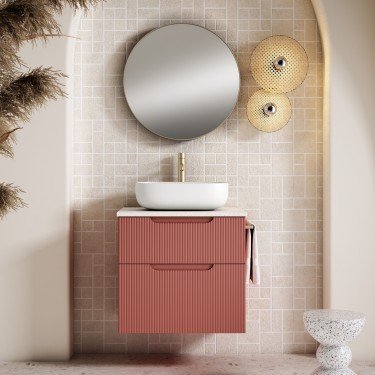 Mueble de baño suspendido DELEITE con encimera terrazo