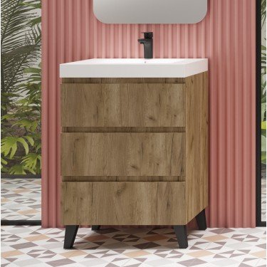 Mueble de baño al suelo SOHO con encimera Suri