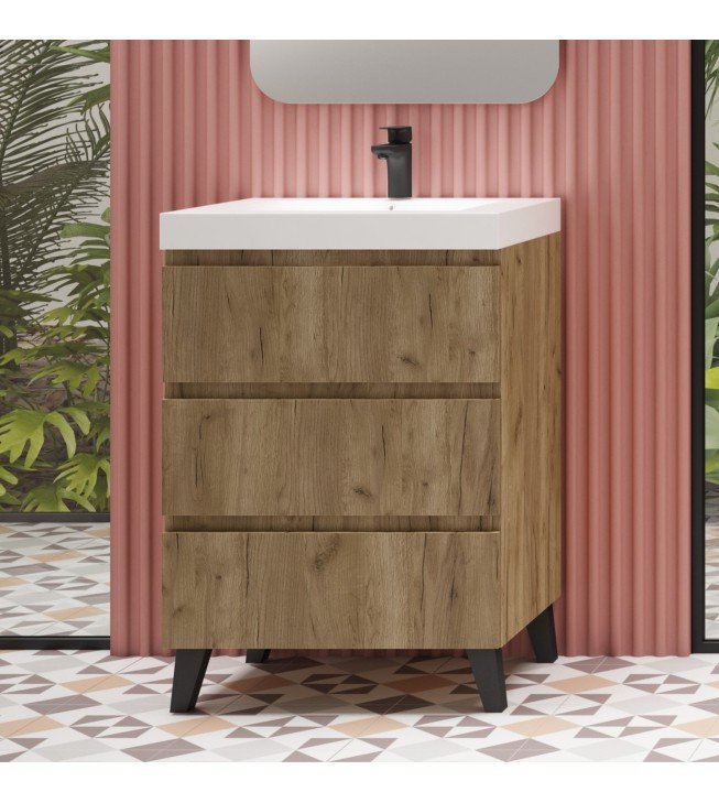 Mueble de baño al suelo SOHO con encimera Suri