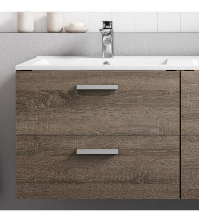 Mueble de baño suspendido GARDENIA con encimera cerámica Mueble de baño suspendido GARDENIA con encimera cerámica