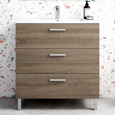 Mueble de baño al suelo GARDENIA con encimera cerámica 2