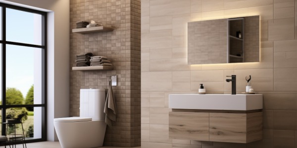 ¿Cómo situar muebles  y accesorios en un baño?